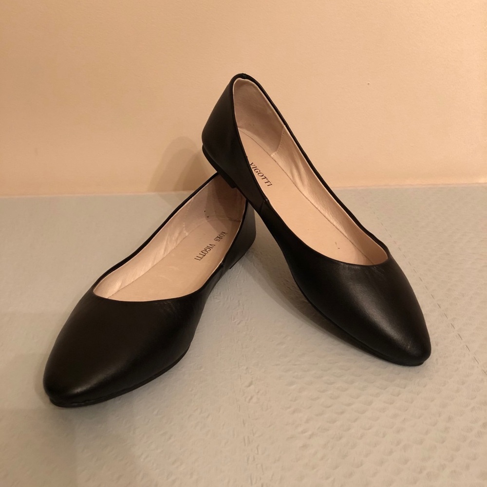 Kors Vigotti Leather Black Flats
